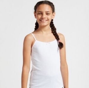 5-Pack 100% Cotton Cami Vests Bundle for Girls 12-13 Years Old